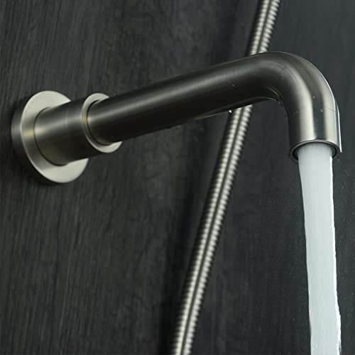 Système de douche nickel brossé avec mitigeur 3 fonctions haut de gamme