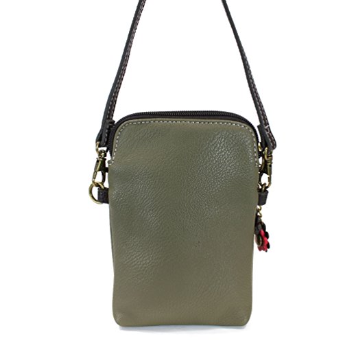 Image of CHALA Woodland Animal Collection Cell Phone Crossbody Purse-Women PU Leather /Canvas Multicolor Handbag with Adjustable Strap