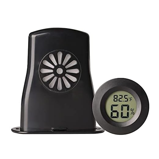 Veanic Acoustic Guitar Humidifier and Mini Hygrometer Thermometer Pack, Guitar Case Humidifier, Mini Digital Humidity Gauge Meters