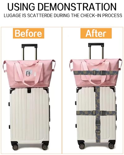 Image of Luggage Straps for Suitcases, Adjustable Travel Belt, Durable Wide Luggage Strap, Cute Suitcase Strap Identifiers with Buckle, Bag Straps for Luggage, Luxury Mandala Pattern