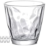6 Vasos Diamond Ritual - Envio 24h - Perfecto para uso en Casa, Restaurante y en Fiesta, Ligeros y Resistentes con acabado de diamante - Alta Categoría (Transparente, 40 cl)