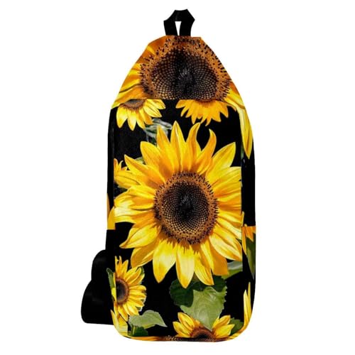 Sac à dos à bandoulière tournesols léger pour homme et femme