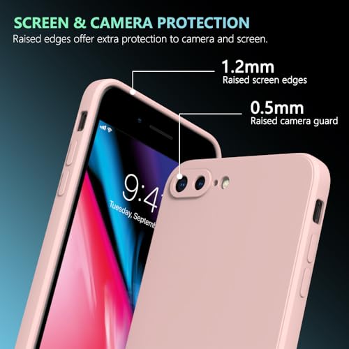 Image of for iPhone 8 Plus Case Pink, Scratch Resistant with Soft Touch, Slim Thin Phone Cover for iPhone 7 Plus 5.5 inch