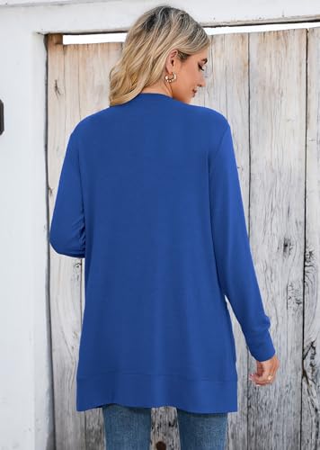 Image of Heymoments Lightweight Open Front Cardigan Sweater for Women Long Sleeve Causal Bolero Button Down Soft Outwear Tops