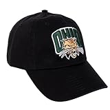 Desert Cactus Ohio University Baseball Hat Bobcats Brimmed Embroidered Hats Cap Adjustable Cloth Strap Adult (Style A) Black