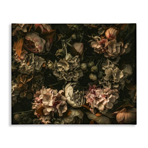 'Dark Moody Floral Botanical Closeup Detailed'| Canvas Art