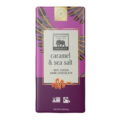 Endangered Species Dark Chocolate Bar With Caramel & Sea Salt (60% Cocoa) #TOP17