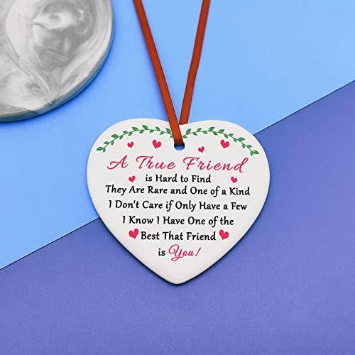 Christmas Friends Ornaments Gifts Best Friend Keepsake Friendship Ornaments Sign Appreciation Friends Gifts For Women Bestie Bff Sister Birthday Gift For College Going Away Gift Ornament Hanging Sign #TOP5
