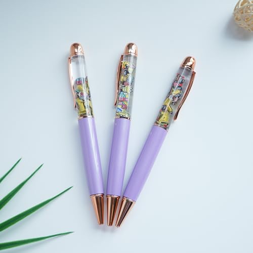 Image of School Life Bus Ruler Black board Eraser Funny Pens Cute Floater Floating Liquid Writing Journaling Office Pen Unique Gift For Women Men