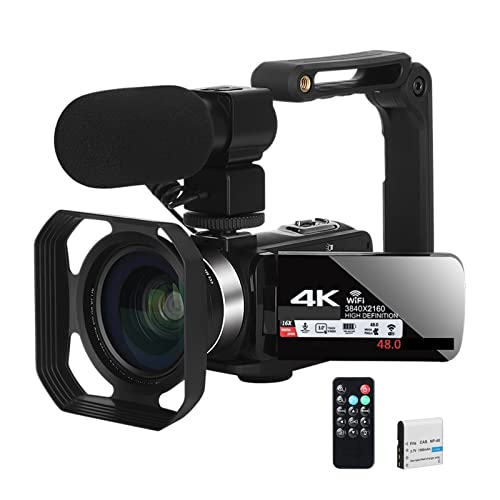 Caméscope portable extérieur 4K doté d'un zoom puissant 18X pour le streaming