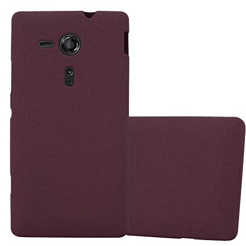 cadorabo Coque pour Sony Xperia SP en Frost Lilas Bordeaux - Housse Protection Souple en Silicone TPU avec Anti-Choc et Anti-Rayures - Ultra Slim Fin Gel Case Cover Bumper