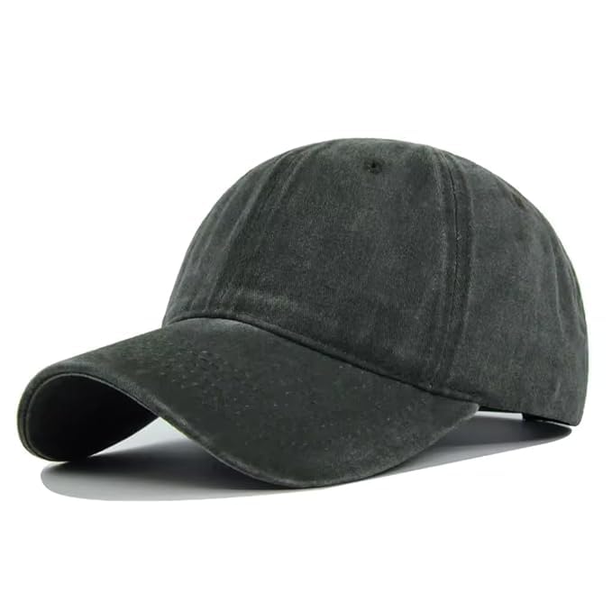 Image of kill off Plain Denim Cap Unisex Baseball Cap 100% Cotton Fits Men Women Washed Denim Adjustable Cap