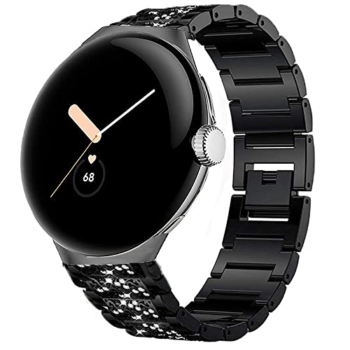 Bracelet Pixel Watch 3 en métal avec strass brillant de rechange