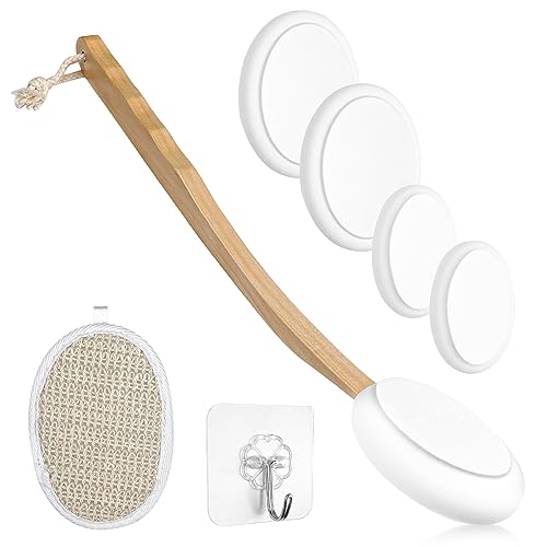 Magrimaxio 7 Piezas Aplicador Crema Espalda, Cepillo Espalda Ducha Suave de Mano, Cepillo Ducha...