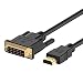 HDMI to DVI Cable, Rankie 10FT CL3 Rated High Speed Bi-Directional HDMI HDTV to DVI Cable (Black) - R1107B