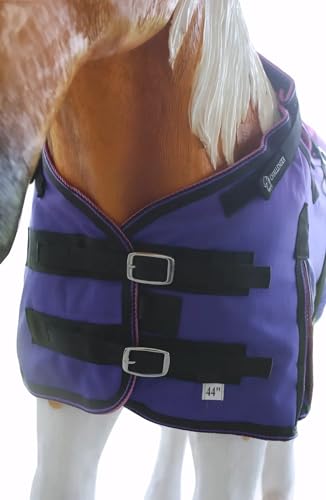 Image of CHALLENGER 1200D Foal Winter Blanket Miniature Pony Donkey Bellyband Turquoise Rustic