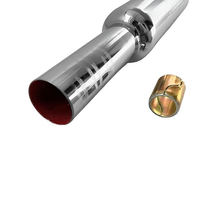 Image of WORDZ Short Punjab Silencer Free Flow For Loud Sound For Royal Enfield Classic Reborn 350cc, Bullet 2023 350cc, Meteor 350cc (Big Mouth, Chrome)