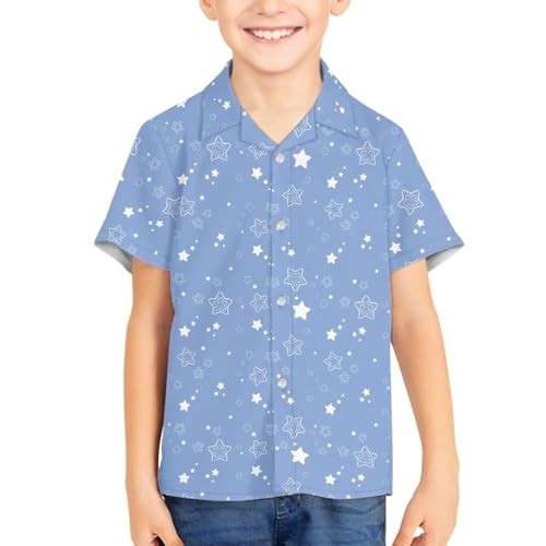 SYtrade Kids Hawaiian Shirt Short Sleeve Luau Shirt School Button Up Aloha Shirt3