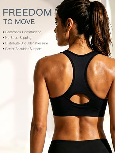 Image of Double Couple Sports Bras for Women Racerback High Impact Support Gym Top