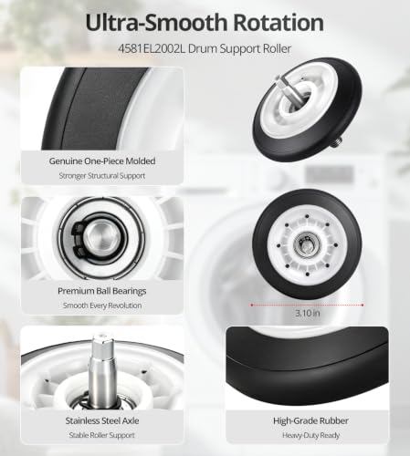 Image of [New] EngPair Dryer Repair Kit for LG Kenmore, Ball-Bearing Pulley & Roller