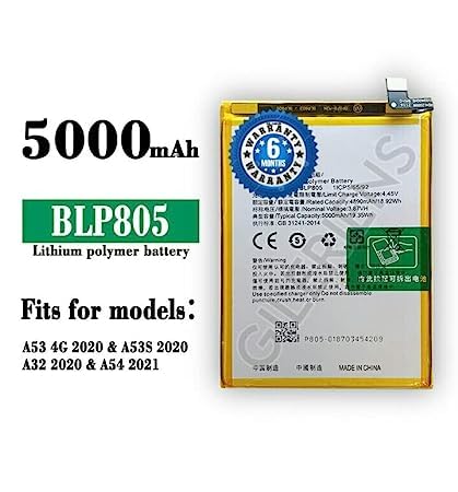 Image of Original BLP805 Battery for Oppo A53 / 4G /2020 / A53S 2020 / A32 2020 / A54 2021 Battery with 6 Month Warranty****(P0078)