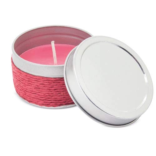DISOK - Lote de 50 Velas Aromática Rafia. Velas Decorativas para Bodas, bautizos, comuniones y Eventos (Rojo)