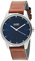 HUGO by Hugo Boss Men's Year-Round Stainless Steel Quartz Watch with Leather Strap, Brown, 20 (Model: 1530029)
