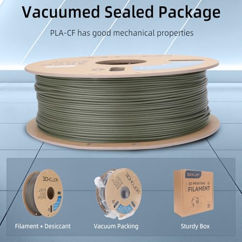 Image of 3DHoJor Carbon Fiber PLA Filament 1.75mm Brown 1KG, PLA-CF Filament 3D Printer Filament Dimensional Accuracy + /- 0.03mm, Fits for Most FDM 3D Printers-Brown
