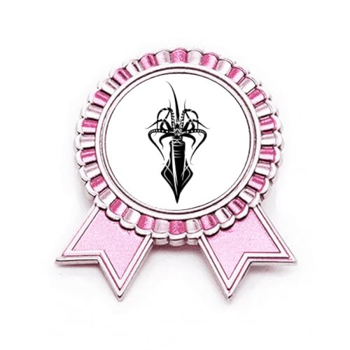 Broche pieuvre noire en métal rose taille M idée cadeau vie marine