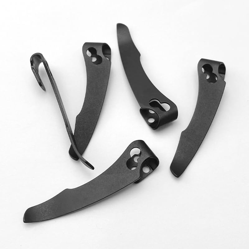 Titanium Pocket Clip with Stainless Screw Fit for Recon 1 Old Version DIY Making Replacement Accessory