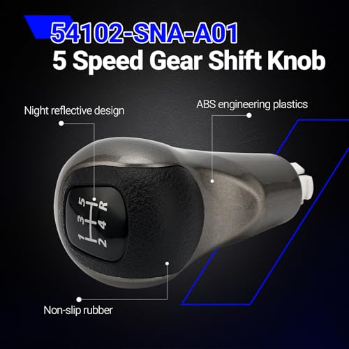 54102-SNA-A01 A02 5 Speed Gear Shift Knob w/Boot for 2006-2011 Honda Civic by X4XZ - Used condition - Image 6