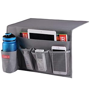 Zafit Betttasche Nachttisch-Organizer, 5 Taschen, Grau