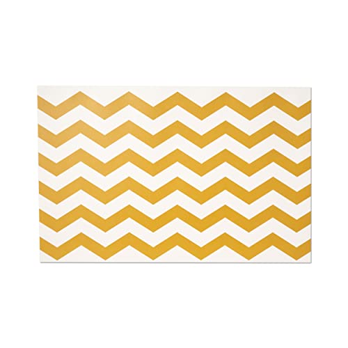 Gold Chevron Paper Placemats Disposable - Square Party Placemats 30 Sheets Per Tear Off Pad Made In Usa #TOP4