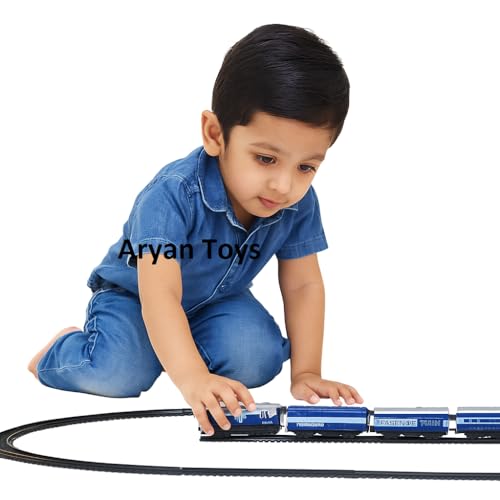 Image of Sheel Battery Operated Indian Passenger Toy Train Set for Kids