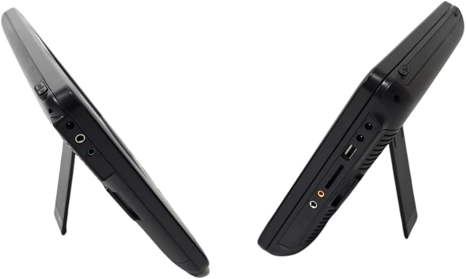 Sylvania 10.1" Dual Screen Portable CD/DVD Media Player Black, with SD Card slot, USB, Headphone Jack, Stereo Audio Output - For Car Family Road Trips or Vacations - SDVD1082 (Renewed)