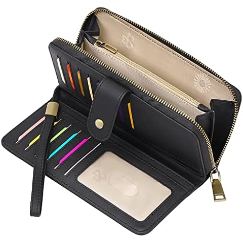 Cartera de Mujer de Cuero GAEKEAO con Bloqueo RFID Cover