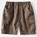 Boys Shorts Mid Length Bottoms Toddler Fashion Color Block Stripe Comfortable Breathable for (Coffee, 1-2 Years)