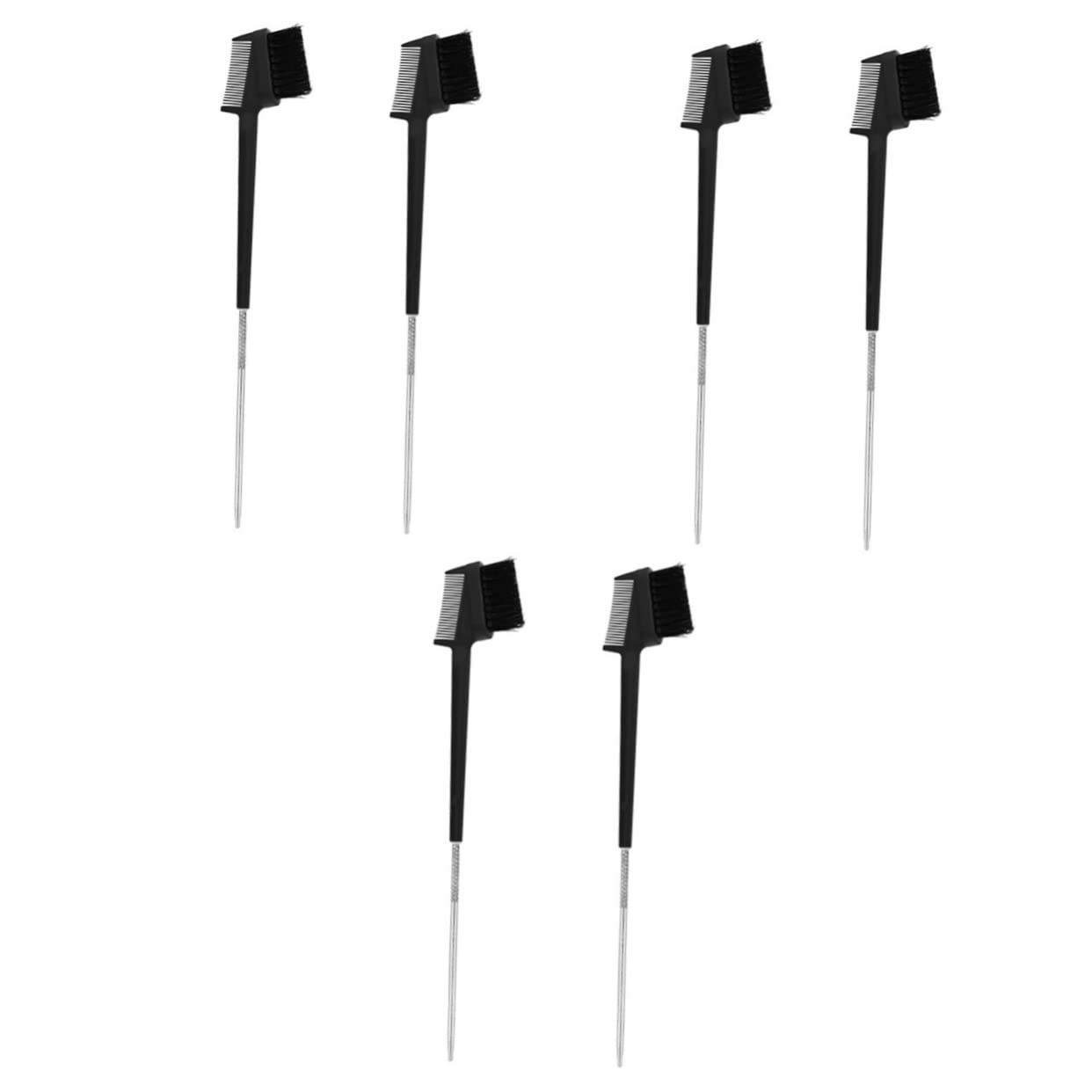 KALLORY 3sets Makeup Brush Eyebrow Spoolies Eyelash Curlers Comb Double-ended Brush Beauty Tool 2pcs*3