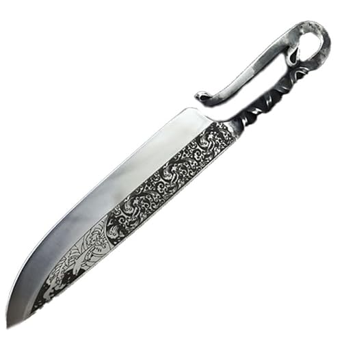Meat Cleaver,Cleaver Knife, 7 Inch Longquan Kitchen Knives All-in-one Handmade Forged Sharp Chef Cleaver Boning Hunting Viking Utility Knife Steel Handle