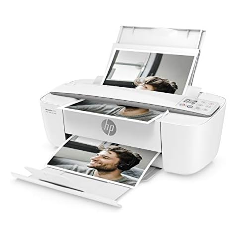 HP DeskJet 3750 Farbig Multifunktionsdrucker (64MB, Drucken, Scannen, Kopieren, WLAN, Airprint, mit 4 Probemonaten HP Instant Ink Inklusive) Weiß, 40,3 x 14,1 x 17,7 Cover