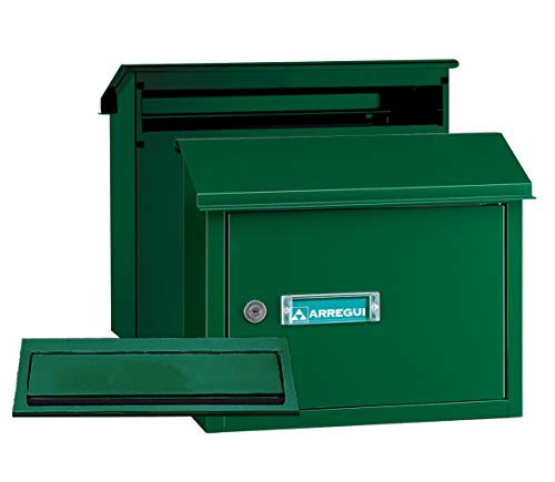 Arregui V4083 Pack Bocacartas y Recogecartas de Acero, tamaño M (DIN A4), Verde