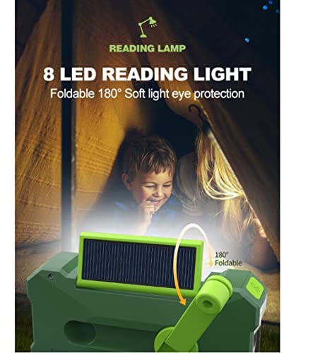 Emergency Weather Alert Radio, AM/FM/NOAA Weather Solar Handslingerradio met LED-zaklampen SOS Alarm Leeslamp USB-oplader Ideaal voor huishoudelijke en buitennoodgevallen (Color : Orange) - Image 7