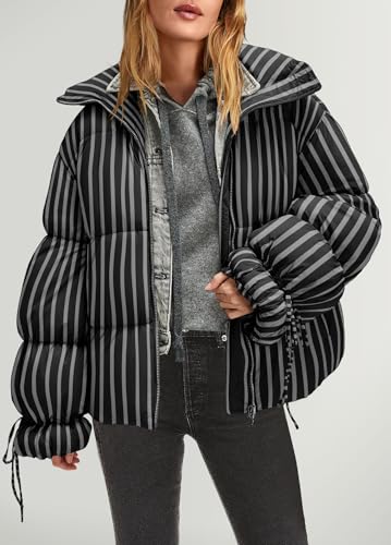 Panadila Womens Oversized Puffer Jacket Warm Winter Cozy Coats Casual Baggy Full Zip Up Puffer Coat with Pockets4