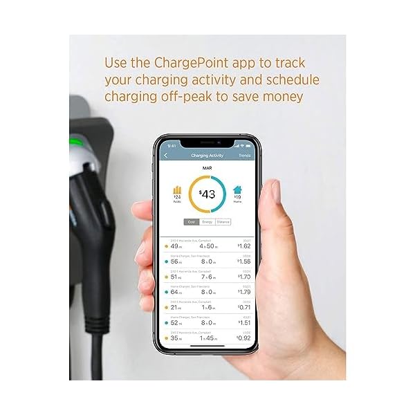ChargePoint HomeFlex Level 2 EV Charger J1772, NEMA 6-50 Plug for