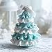 DIY Crochet Christmas Tree Kit – Handmade Holiday Decoration Set, Christmas Tree Crochet Craft Kit Ornament with Yarn, Hook,Pearls, Ribbon,Pattern,for Beginner Handicraft Enthusiasts (C Type)