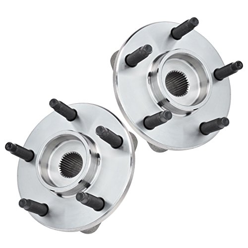 Image of TRQ Front Left and Right Wheel Bearing and Hub Assembly Set 2 Piece Compatible with 2006 Chevrolet HHR 2007 LS LT Panel 2008 Without ABS Models