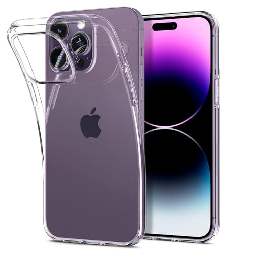 Image of VJS Back Cover Case Designed for Apple iPhone 14 Pro [6.1 inch] - Transparent, Soft Flexible TPU, Shockproof, Camera Bump, Clear and Military-Grade Drop Protection
