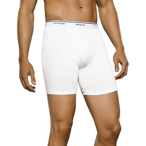 NEW Fruit of the Loom Mens 5pk Classic White Boxer Briefs SMALL