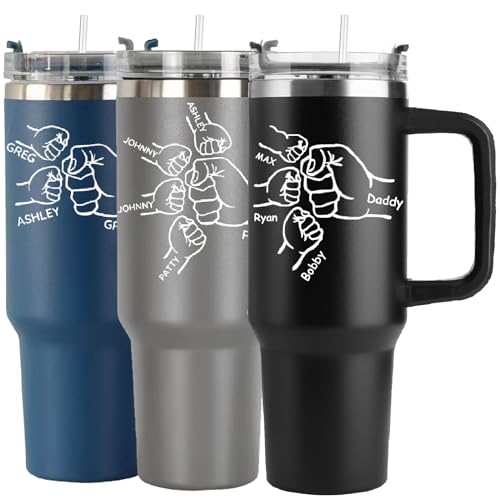 Dad Christmas Gifts Tumbler With Kids Name