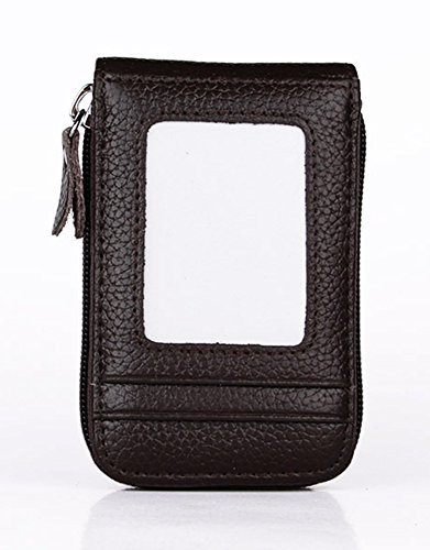 Men's Boys Leather Wallet Credit Card Holder Bag Coin Zipper Pocket Organizer RFID Blocking Thin Purse Hodler3